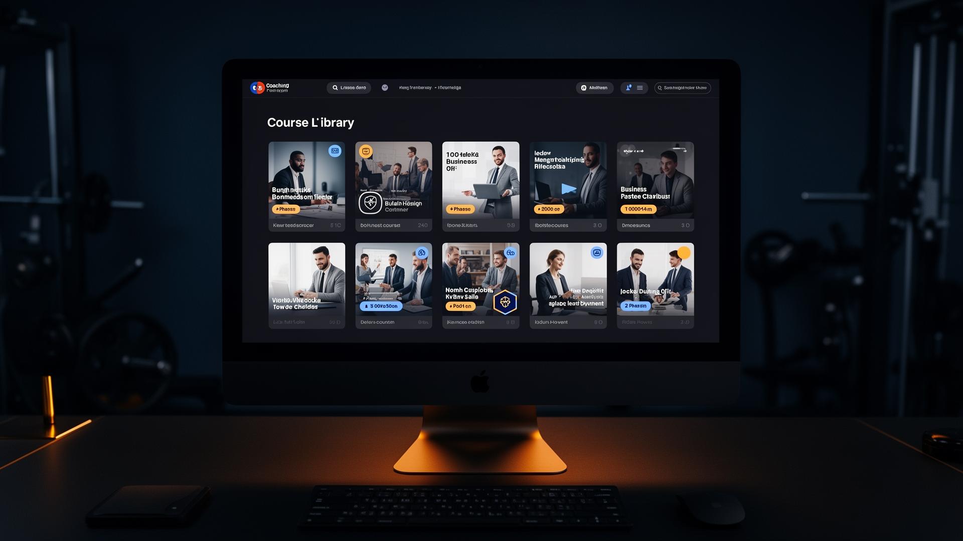 Screenshot of the Academy course library